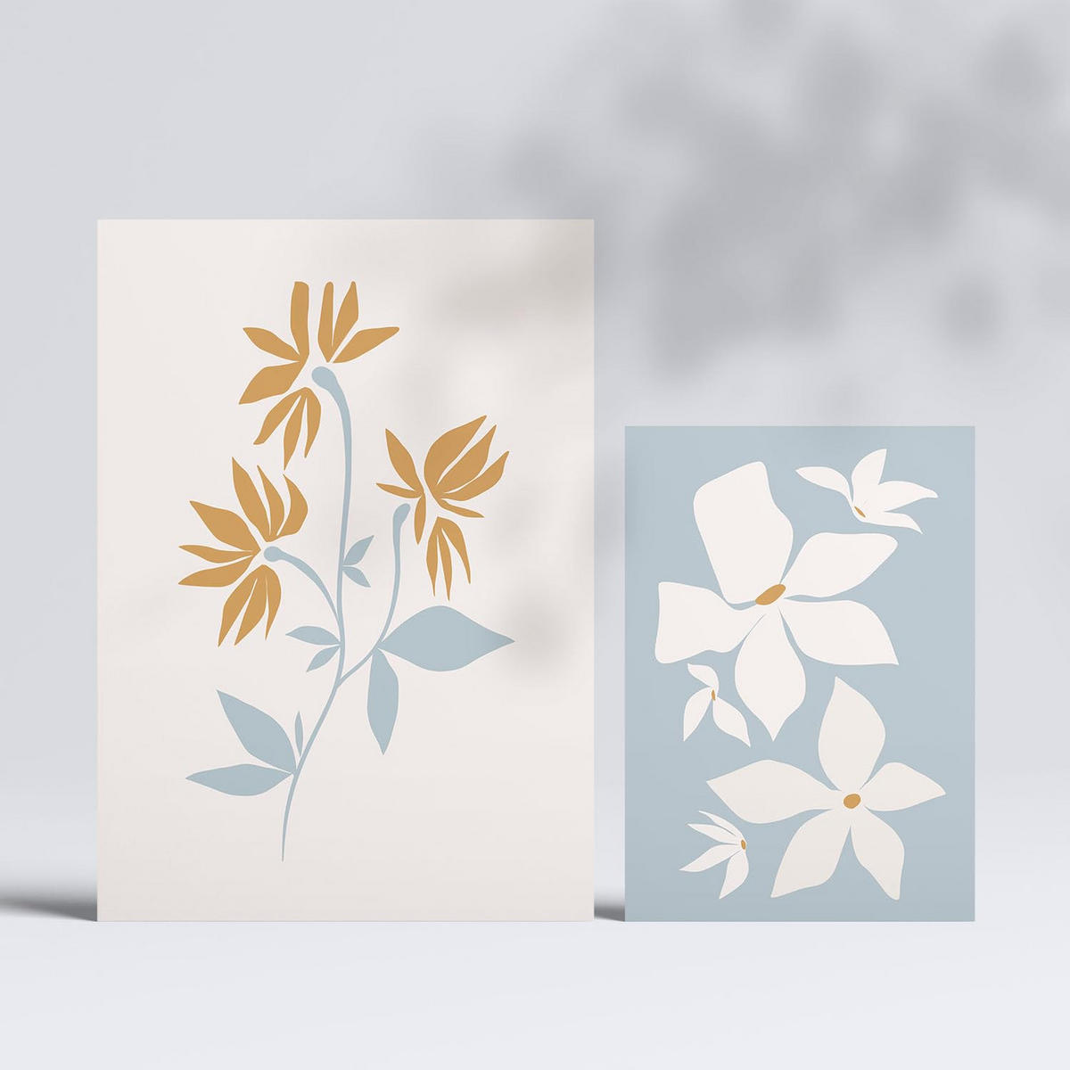 POSTER Set Mit 6 Blumenrahmen 1 In Blume Zusammenfassung Ästhetische Dekorative Gemälde Für Ihr Wohnzimmer, Schlafzimmer, Zuhause A3 & A4 Rahmenlos - Klar, Papier (29/3cm) - Nacnic
