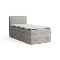 BOXBETT JUNG LUX 90/200 in Boucle Hellgrau - Hellgrau, Holz/Holzwerkstoff (90/200cm) - Deine Möbel 24