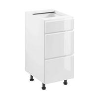 UNTERSCHRANK – 40 cm – D40S3 – Velmora – Weiß Hochglanz - Weiß Hochglanz, Holzwerkstoff (40/82/47cm) - ROYAL24_MARKT