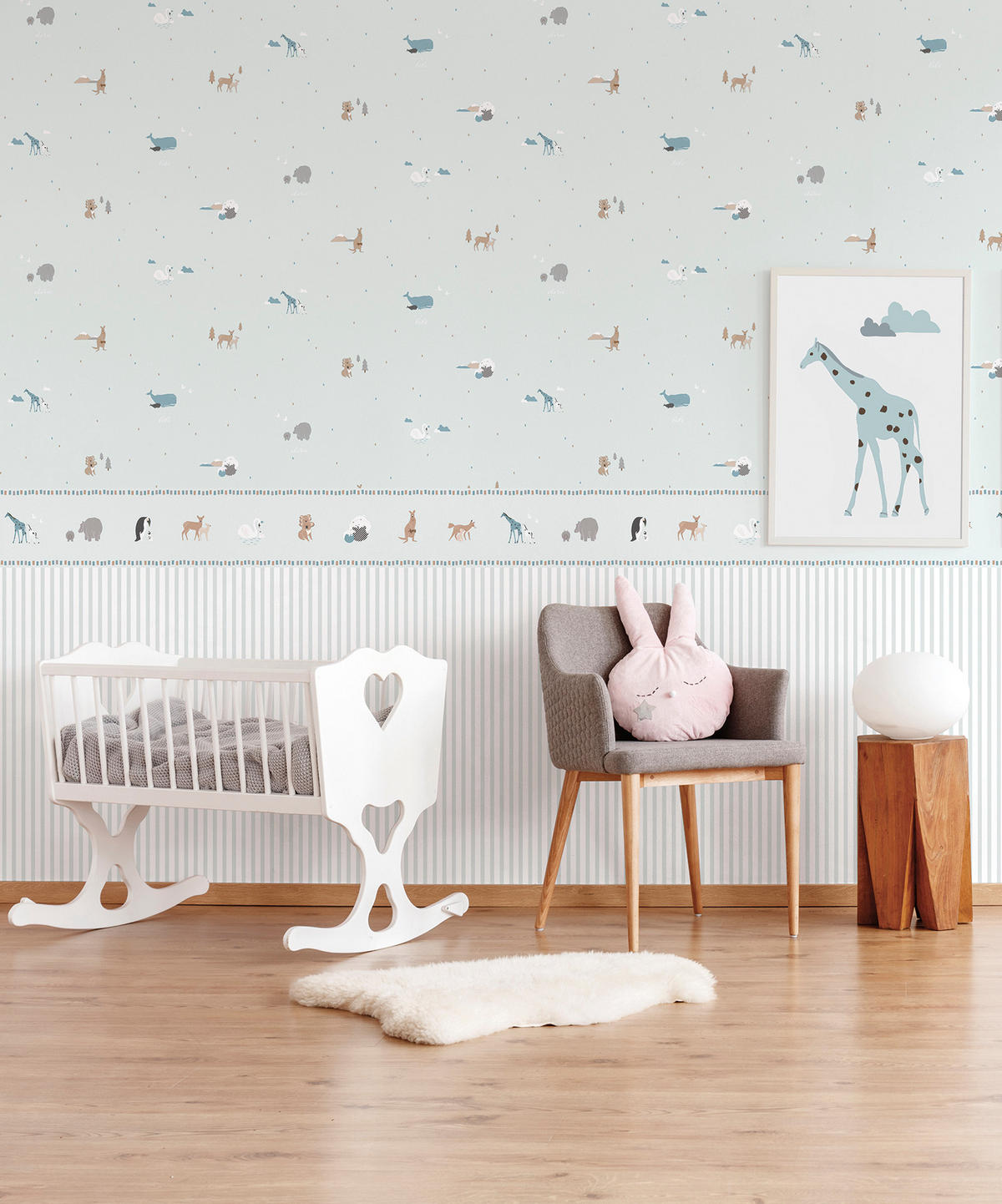 TAPETE Streifen 53 cm x 10 m - Grün, Papier (53/1000cm) - Sanders & Sanders