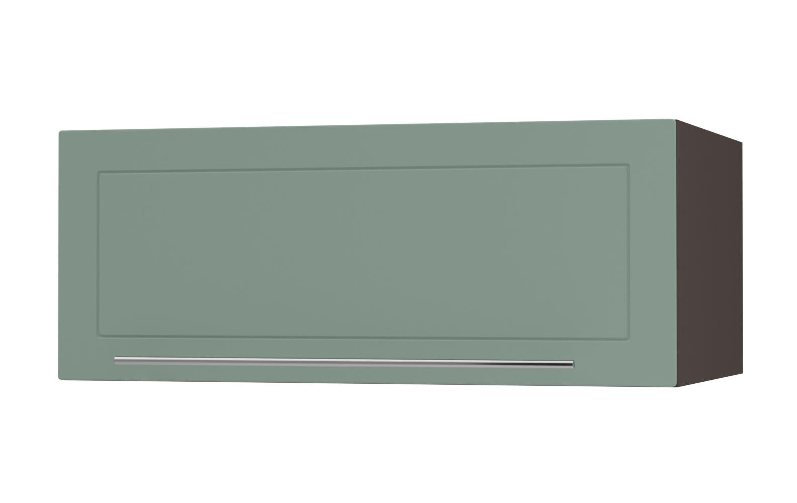 KLAPPHÄNGESCHRANK Kvantum W6B/90 Mint Matt / Lava Matt 90 / 59 / 36cm - Dunkelgrau/Mintgrün, Holz/Holzwerkstoff (90/36/59cm) - Feldmann-Wohnen