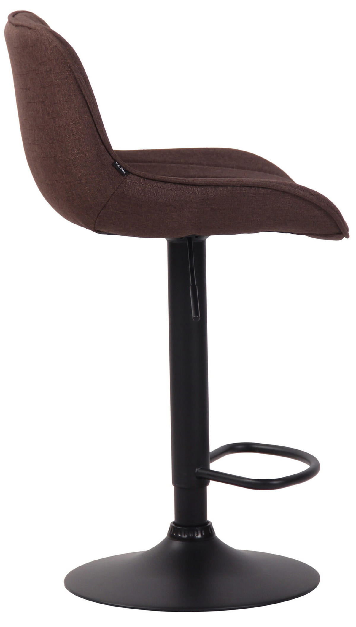 BARHOCKER Lento, Gestell schwarz, Stoff Braun - Schwarz/Braun, Textil/Metall (50/100/50cm) - TPFLiving