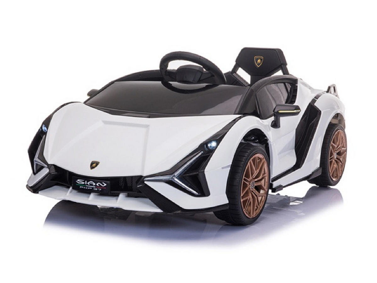 KINDER ELEKTROAUTO Lamborghini Sian weiß - Weiß, Kunststoff (108/62/40cm) - TPFLiving