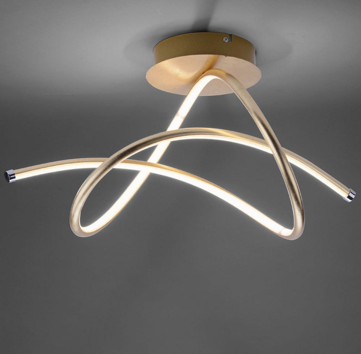 LED DECKENLEUCHTE Metall Gold - Goldfarben, Metall (51/27.7/30cm)