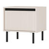 NACHTTISCH Osaka Sandbeige 52 cm - Beige/Schwarz, Holzwerkstoff/Metall (51.8/50/40cm) - Selsey