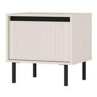 NACHTTISCH Osaka Sandbeige 52 cm - Beige/Schwarz, Holzwerkstoff/Metall (51.8/50/40cm) - Selsey