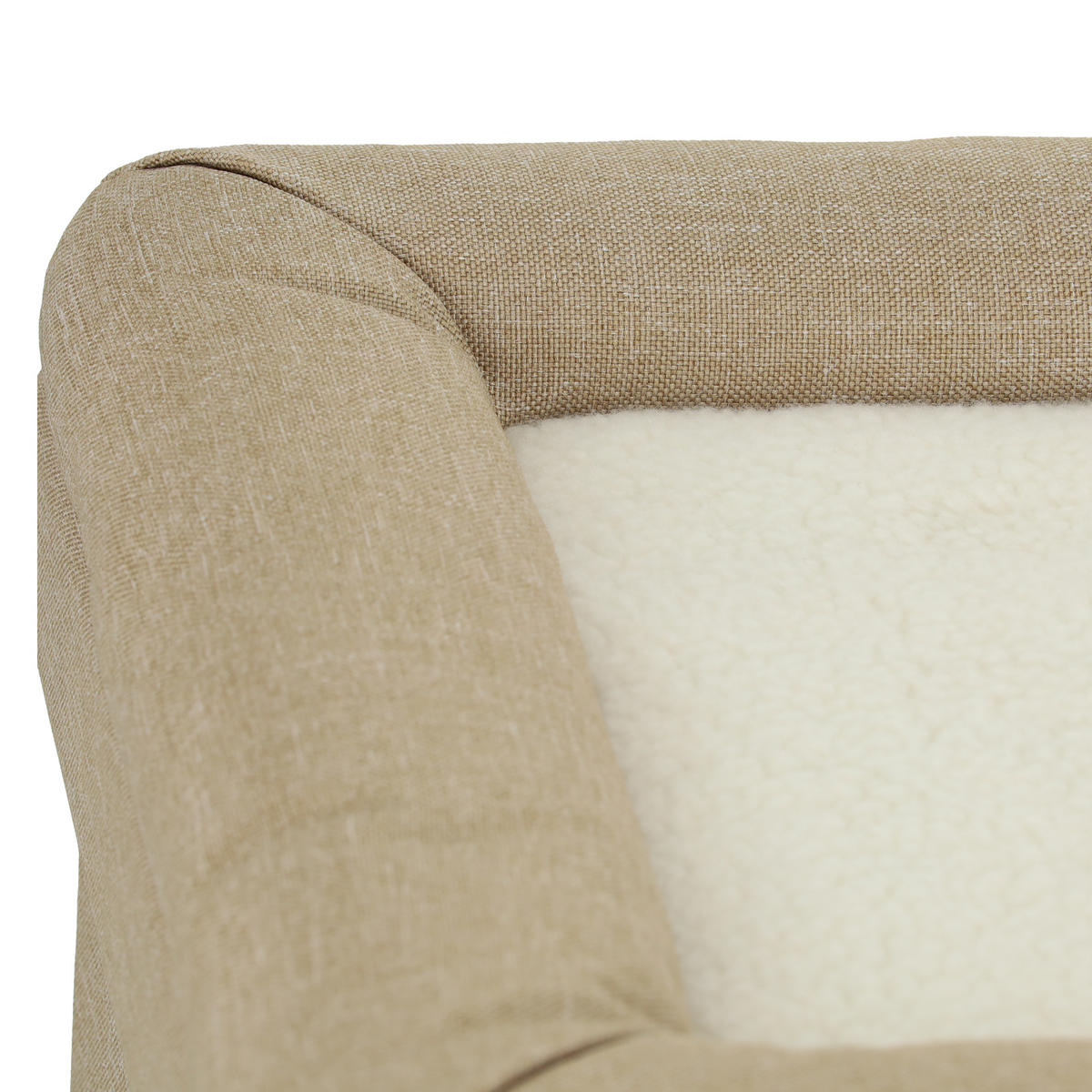 KATZENHÖHLE - Hellbraun, Holzwerkstoff/Textil (40/44/40cm) - Relaxdays