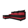 ECKSOFA HEWLET L Sawana 14+13 Links mit Schlaffunktion - Rot, Textil (200/140cm) - Bedante