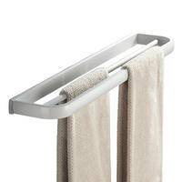 HANDTUCHHALTER – Weiße Doppelstange – 57 cm lang - Weiß, Metall (11/2.7/57cm)