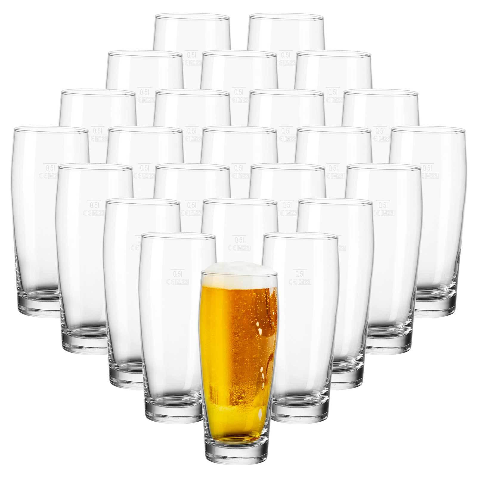 WILLI BECHER GEEICHT transparent 0,5 l 24er Set - Transparent, Glas (0.5L) - Van Well