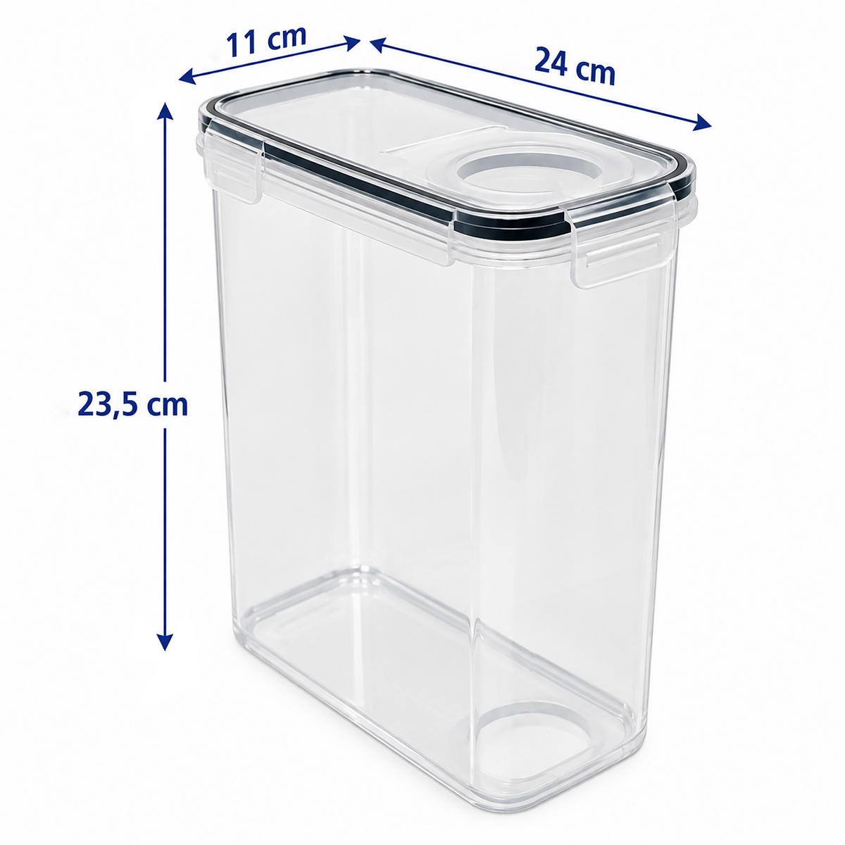 VORRATSDOSEN Transparent 4er-Set luftdicht - Transparent, Kunststoff - Relaxdays
