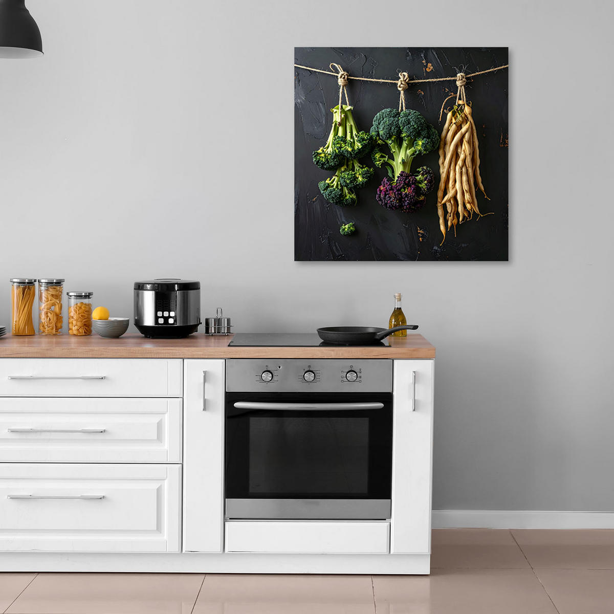 LEINWANDBILD Essen & Trinken 40x40cm - Grün, Textil (40/40cm) - Feeby