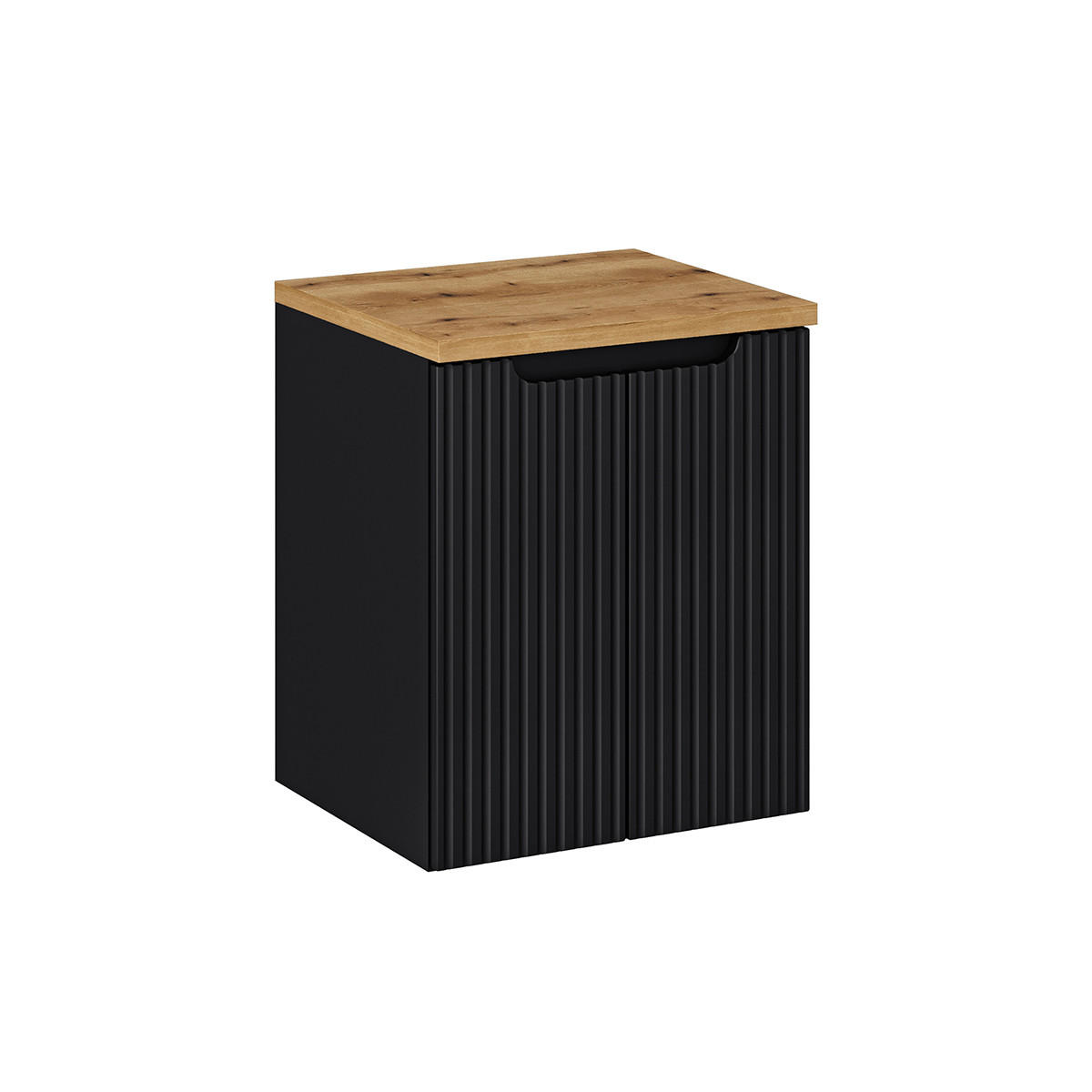 Petits-meubles SKŘÍŇKA POD UMYVADLO 50cm Riva Černá a dřevěná