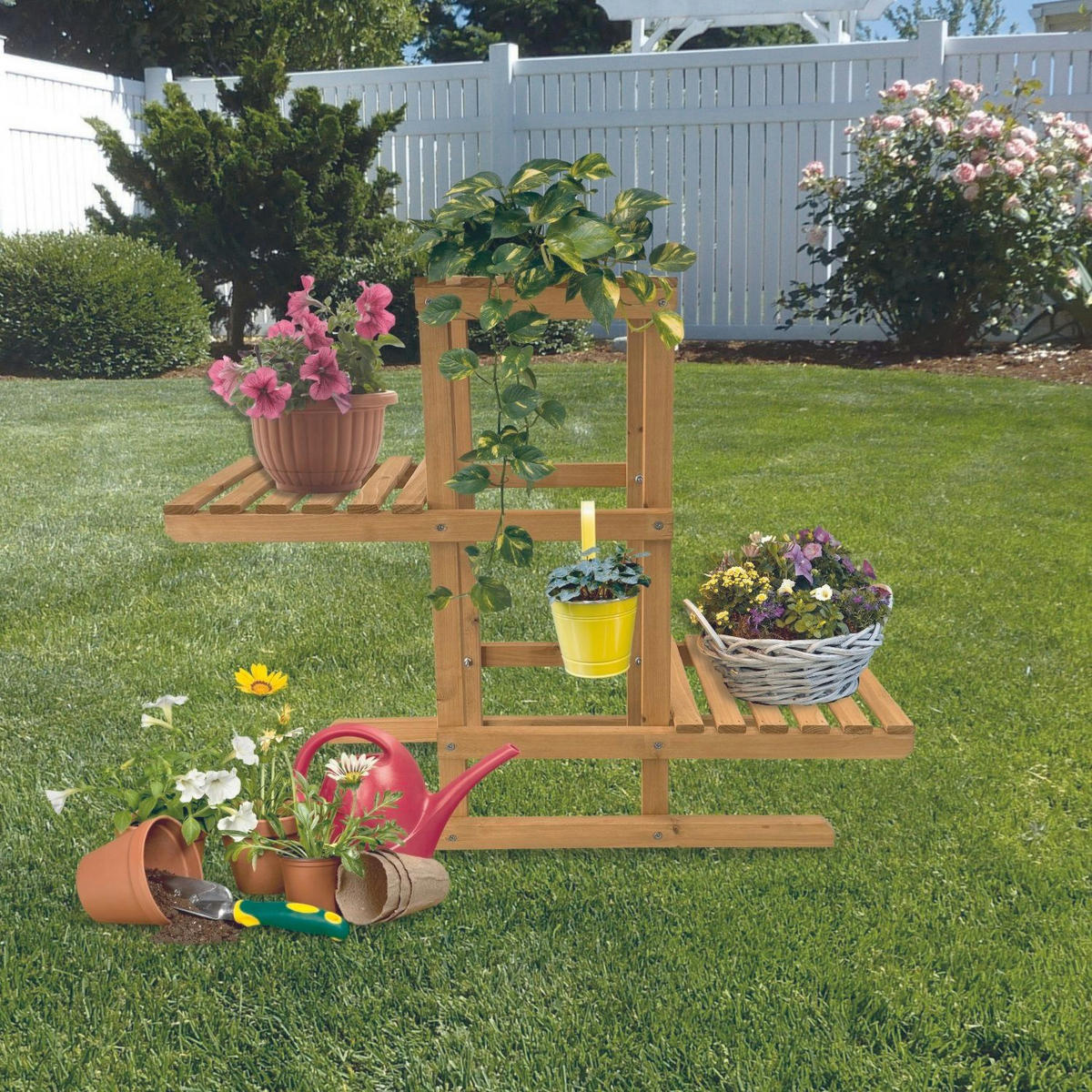 BLUMENREGAL PERRY 76/36/60 cm - Naturfarben, Holz (76/36/60cm) - Coemo