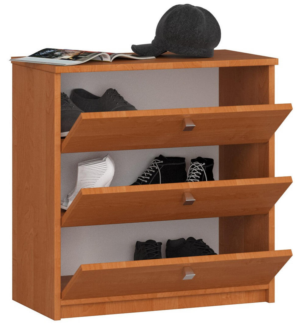 SKŘÍŇ NA BOTY v barvě olše 62/60/31 - barva olše, kompozitní dřevo (60/62/31cm) - RAUMHIRSCH FURNITURE