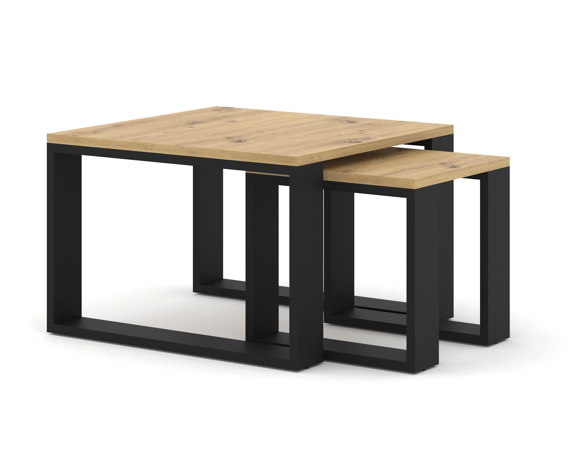 COUCHTISCH Artisan, Schwarz 60/40/60 - Schwarz, Holzwerkstoff (60/60/40cm) - RAUMHIRSCH FURNITURE