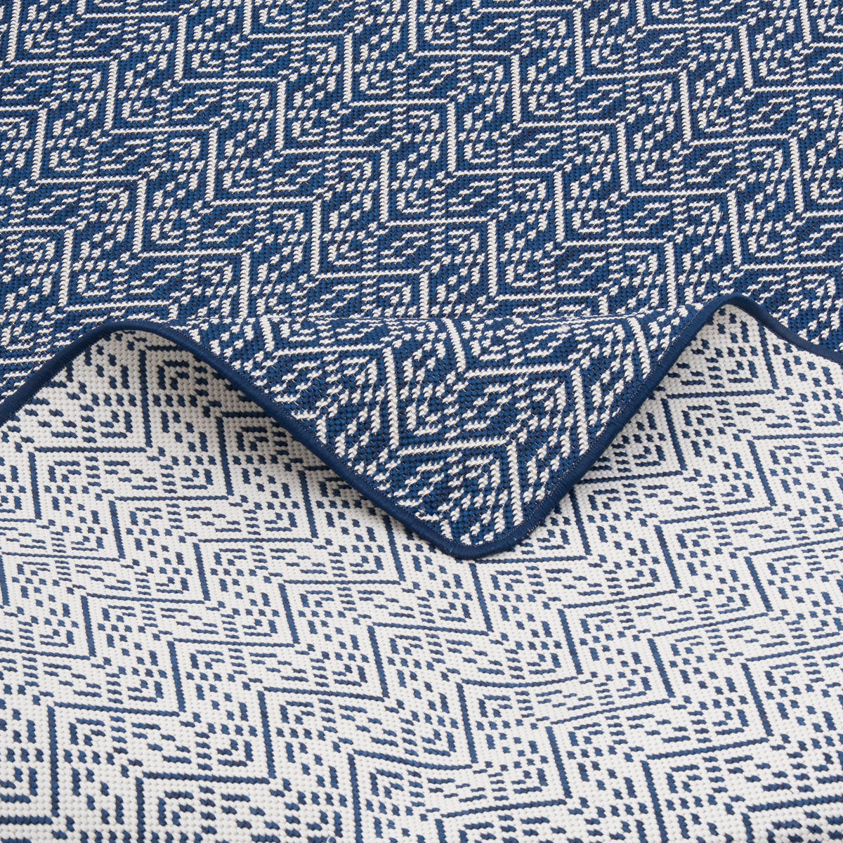 IN- UND OUTDOOR TEPPICH LÄUFER BEIDSEITIG CAPE COD - Dunkelblau, Textil (80/200cm) - Snapstyle