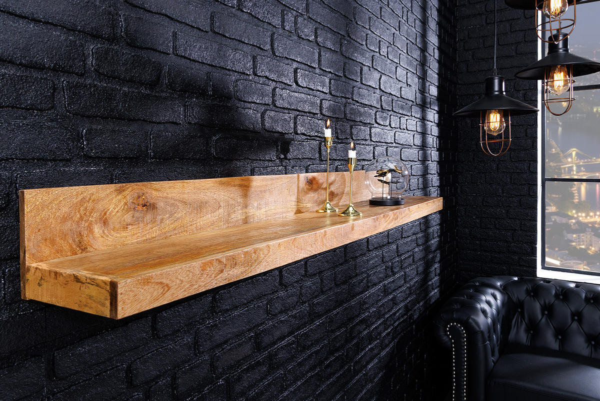 WANDREGAL MAKASSAR Mango Natur 140 cm - Naturfarben, Holz (140/17/24cm) - riess-ambiente