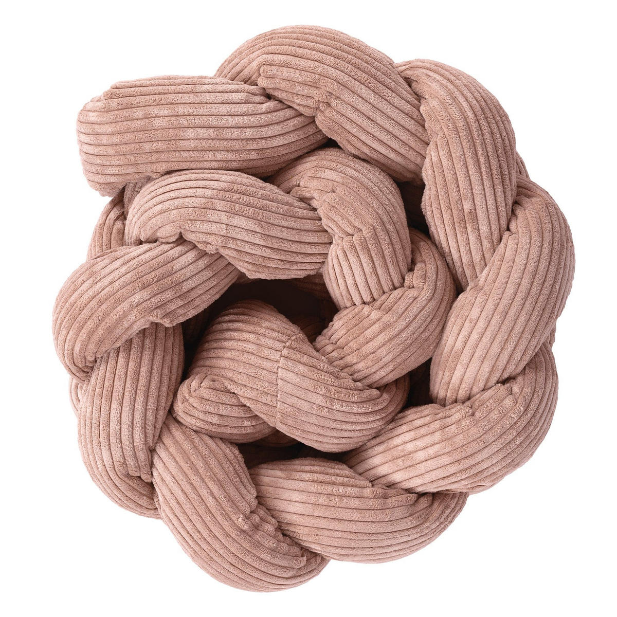 BETTUMRANDUNGSSCHUTZ geflochtene Bettschlange aus Cord, 150 cm, Puderrosa - Pink, Textil - MeowBaby