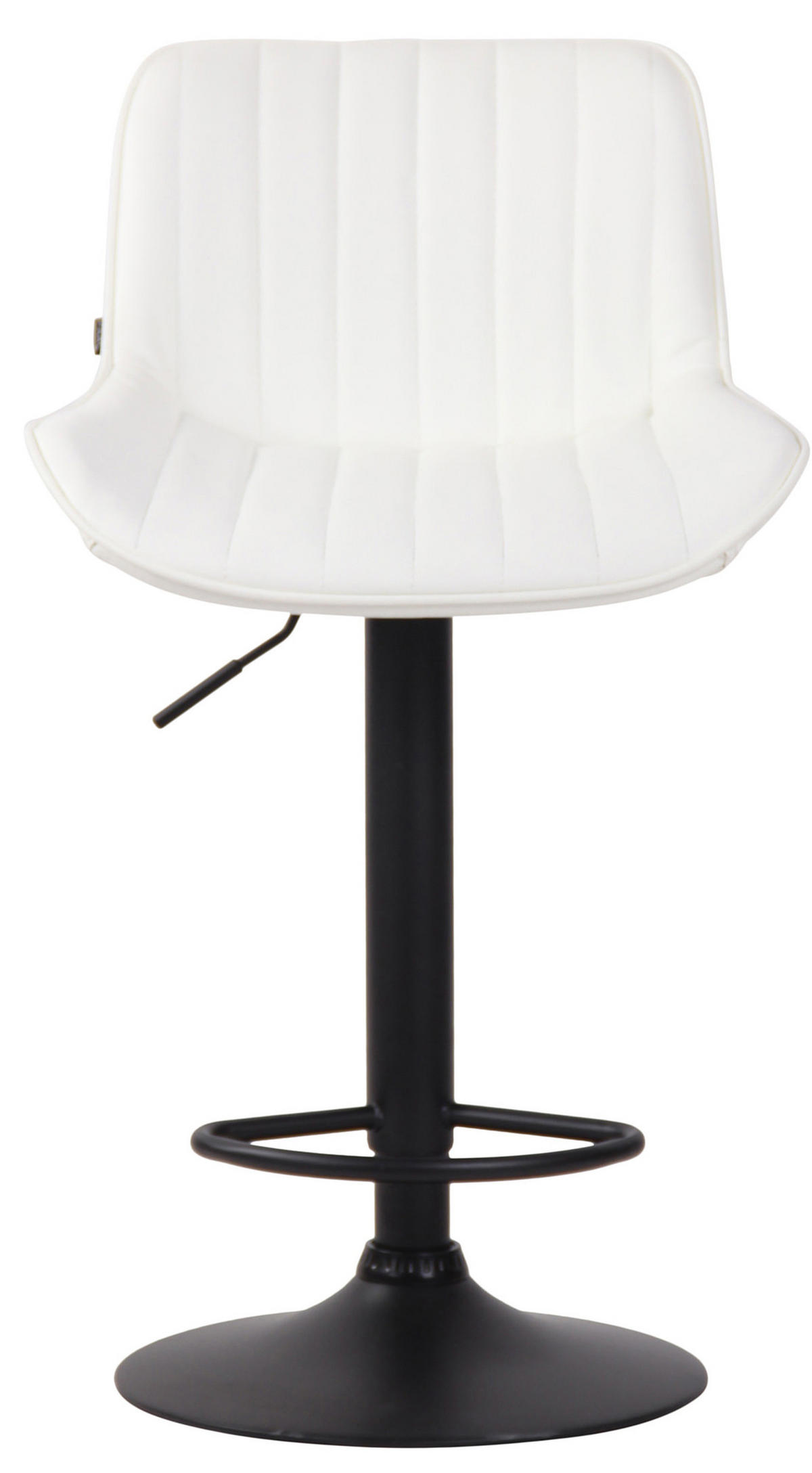 BARHOCKER Lento Gestell schwarz Kunstleder Weiß - Schwarz/Weiß, Kunststoff/Metall (50/108/50cm) - TPFLiving