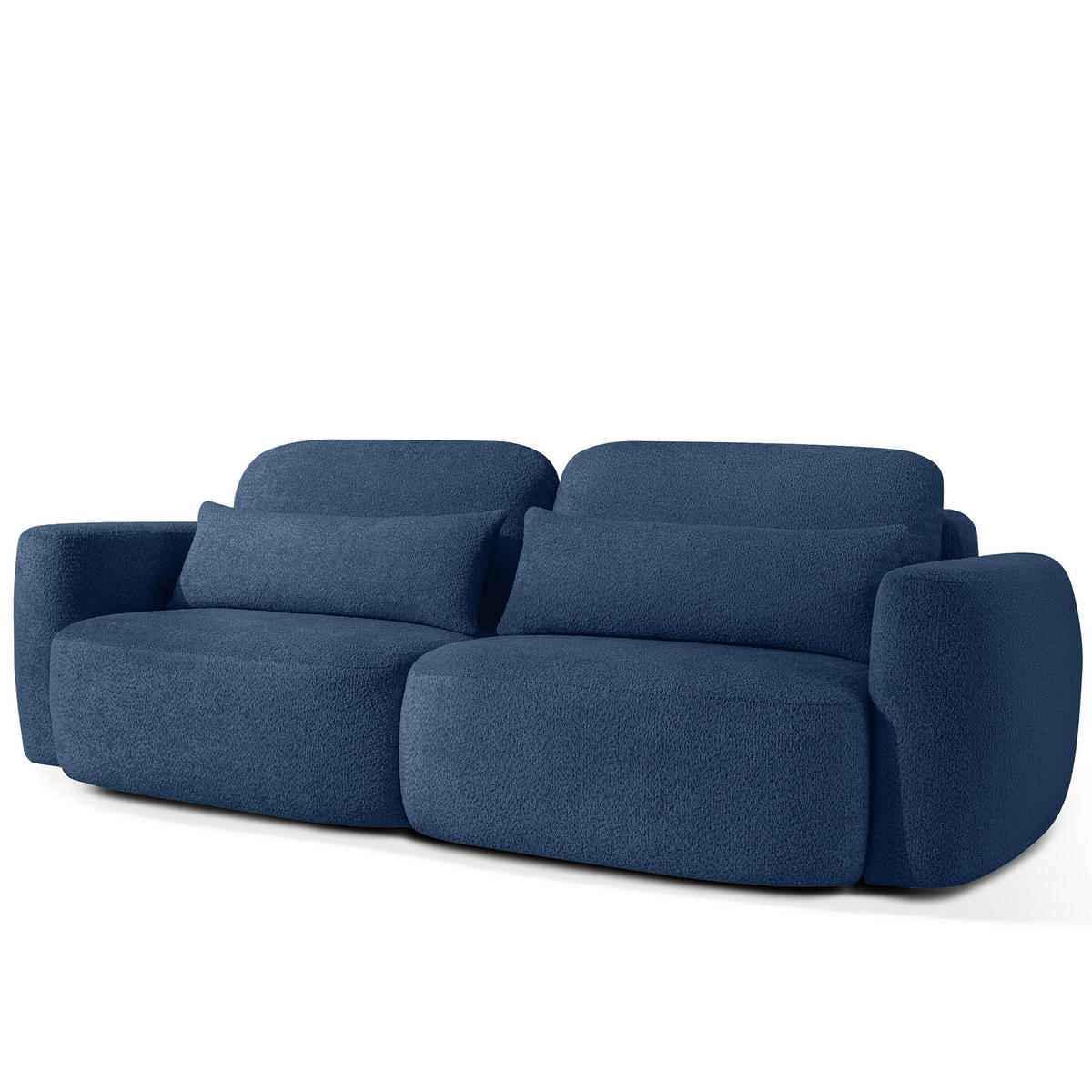SOFA 3 ELOSA - Dunkelblau, Holz/Textil (245/85/115cm) - KONSIMO®