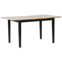 ESSTISCH 120-150/80/74 cm Hellbraun, Schwarz Rechteckig Houston - Hellbraun, Holz (150/80/74cm) - Beliani