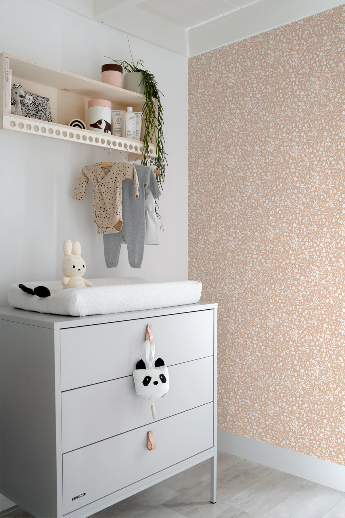 TAPETE Blumen 50 x 900 cm - Pink, Papier (50/0.1cm) - ESTAhome