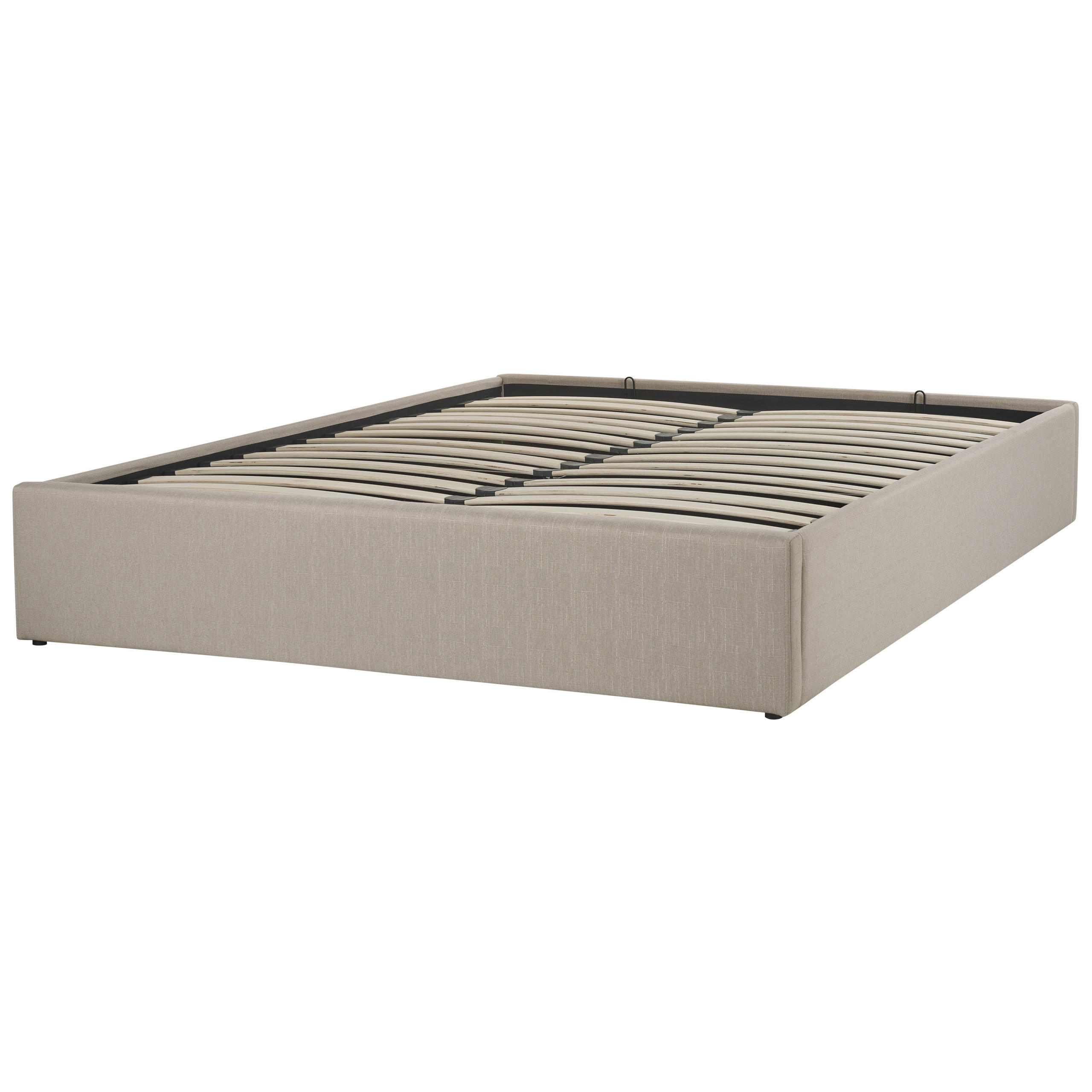 POLSTERBETT 160/200cm Beige Dinan - Beige, Textil (160/200cm) - Beliani