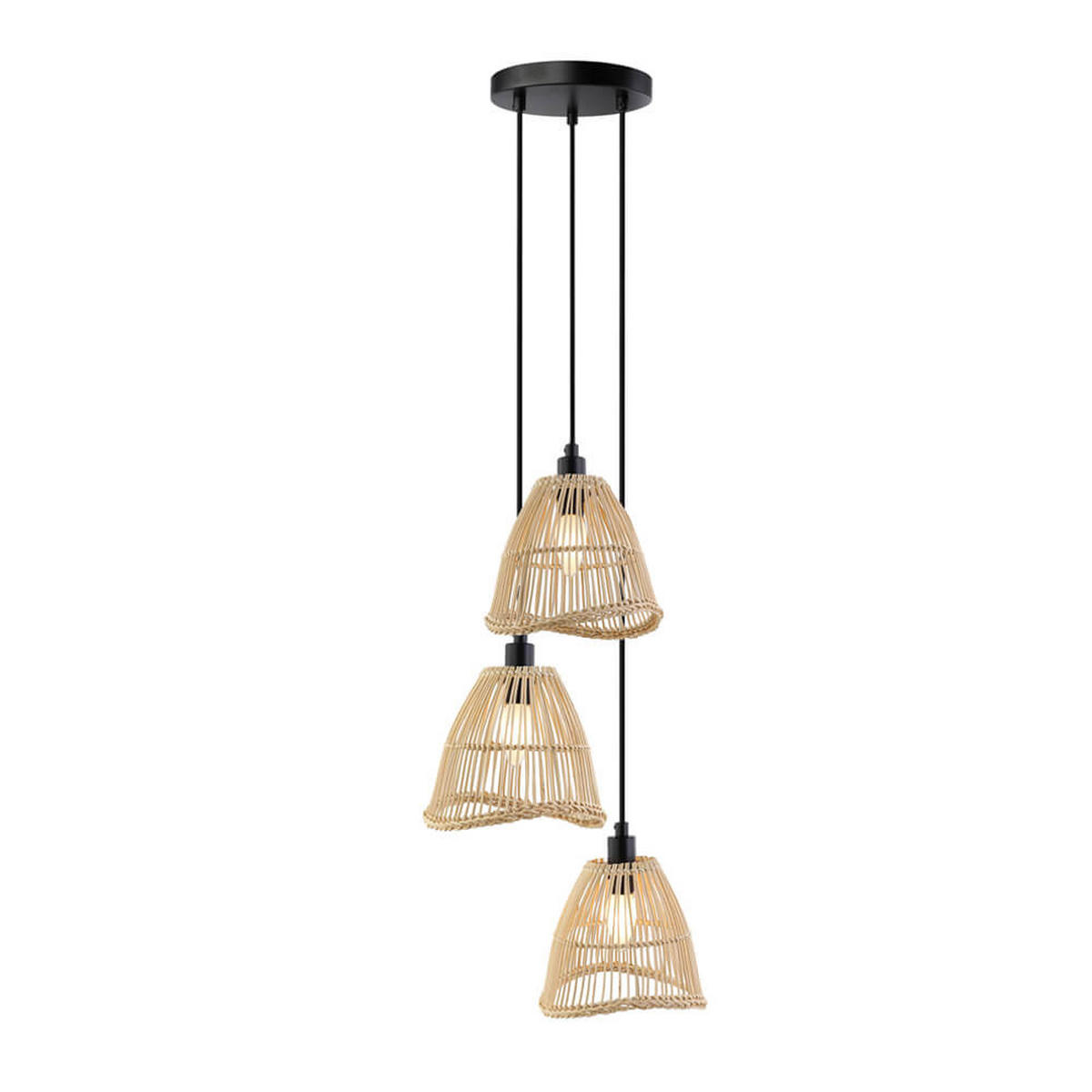 HÄNGELEUCHTE FELIA - Beige, Hängeleuchte - Beige, Kunststoff (33.5/33.5/225cm) - Home Deluxe