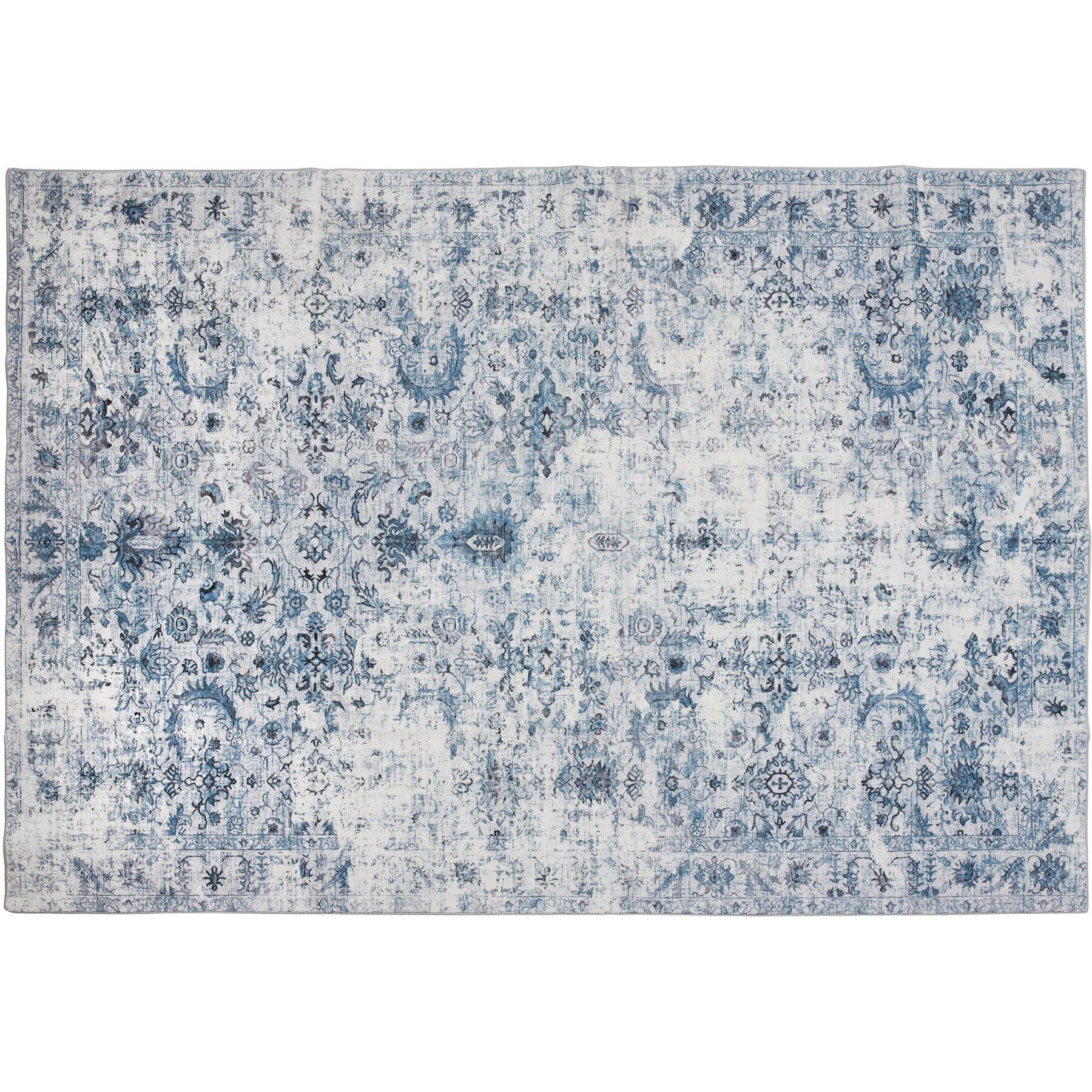 TEPPICH Vintage Design Amara,rutschfeste Unterseite,blau - Blau, Kunststoff (160/230cm) - tectake