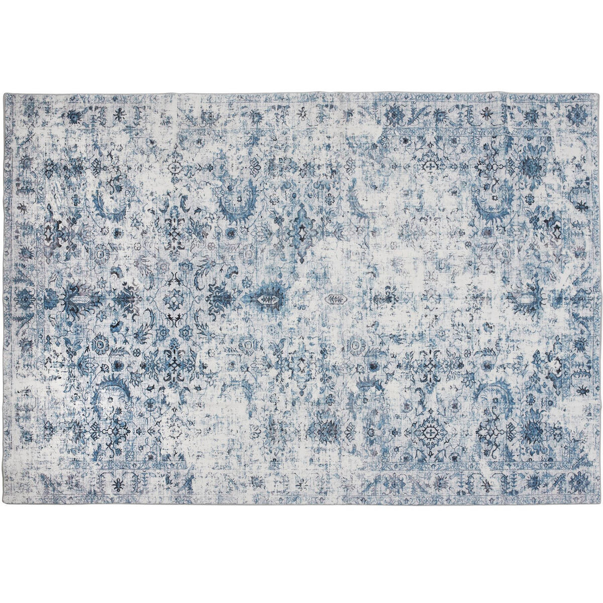 TEPPICH Vintage Design Amara,rutschfeste Unterseite,blau - Blau, Kunststoff (160/230cm) - tectake