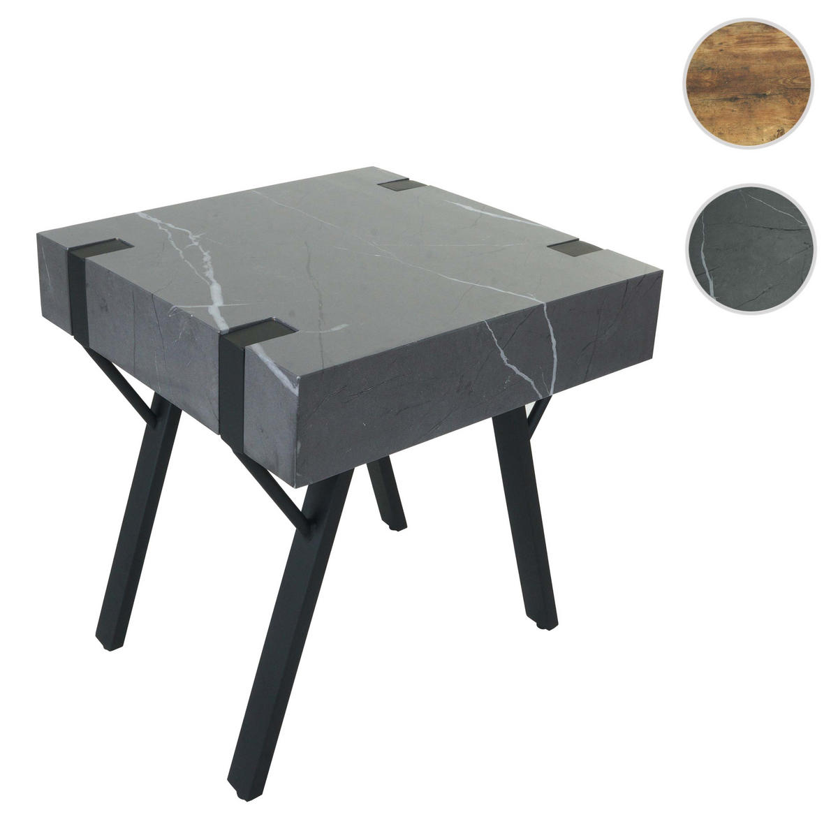 BEISTELLTISCH quadratisch Grau - Grau, Holz (50/50/50cm) - MCW