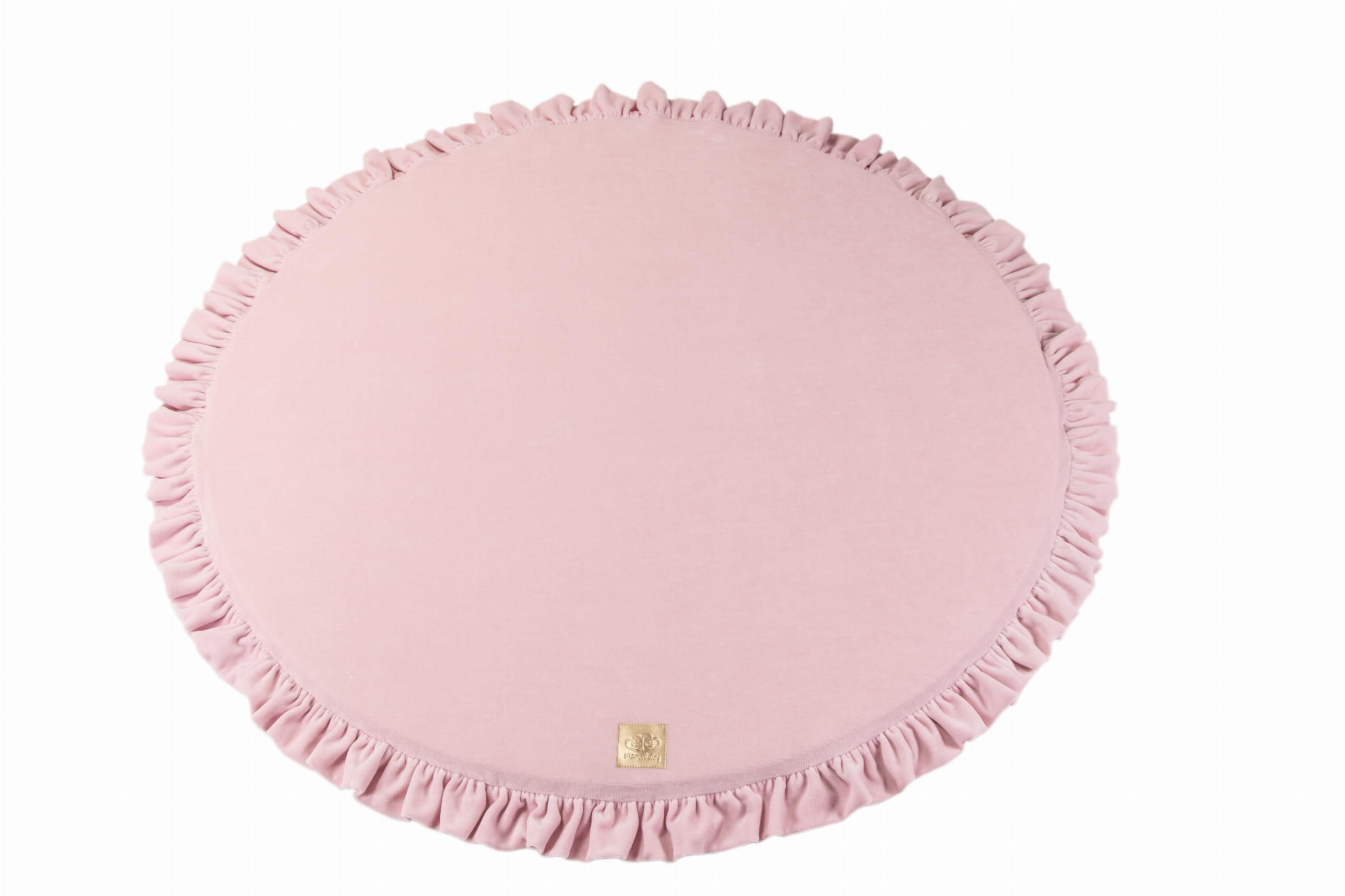 SPIELMATTE für Kinder, Rund, Samt, Hellrosa - Pink, Textil (100/100cm) - MeowBaby