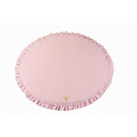 SPIELMATTE für Kinder, Rund, Samt, Hellrosa - Pink, Textil (100/100cm) - MeowBaby