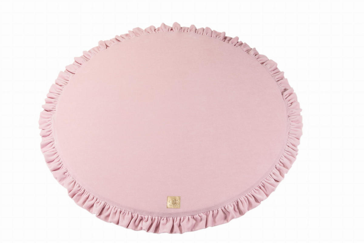 SPIELMATTE für Kinder, Rund, Samt, Hellrosa - Pink, Textil (100/100cm) - MeowBaby