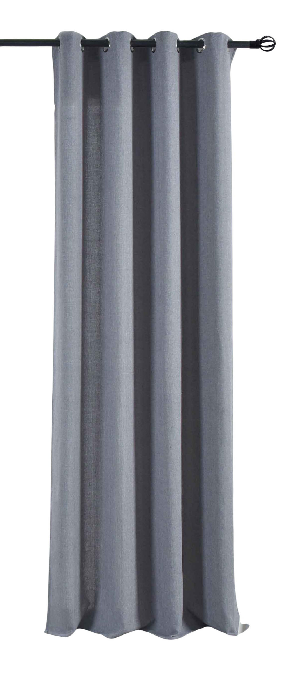 VORHANG »Essen« HxB 245x145 cm Dunkelgrau - Dunkelgrau, Textil (145/245cm) - Gardinenbox