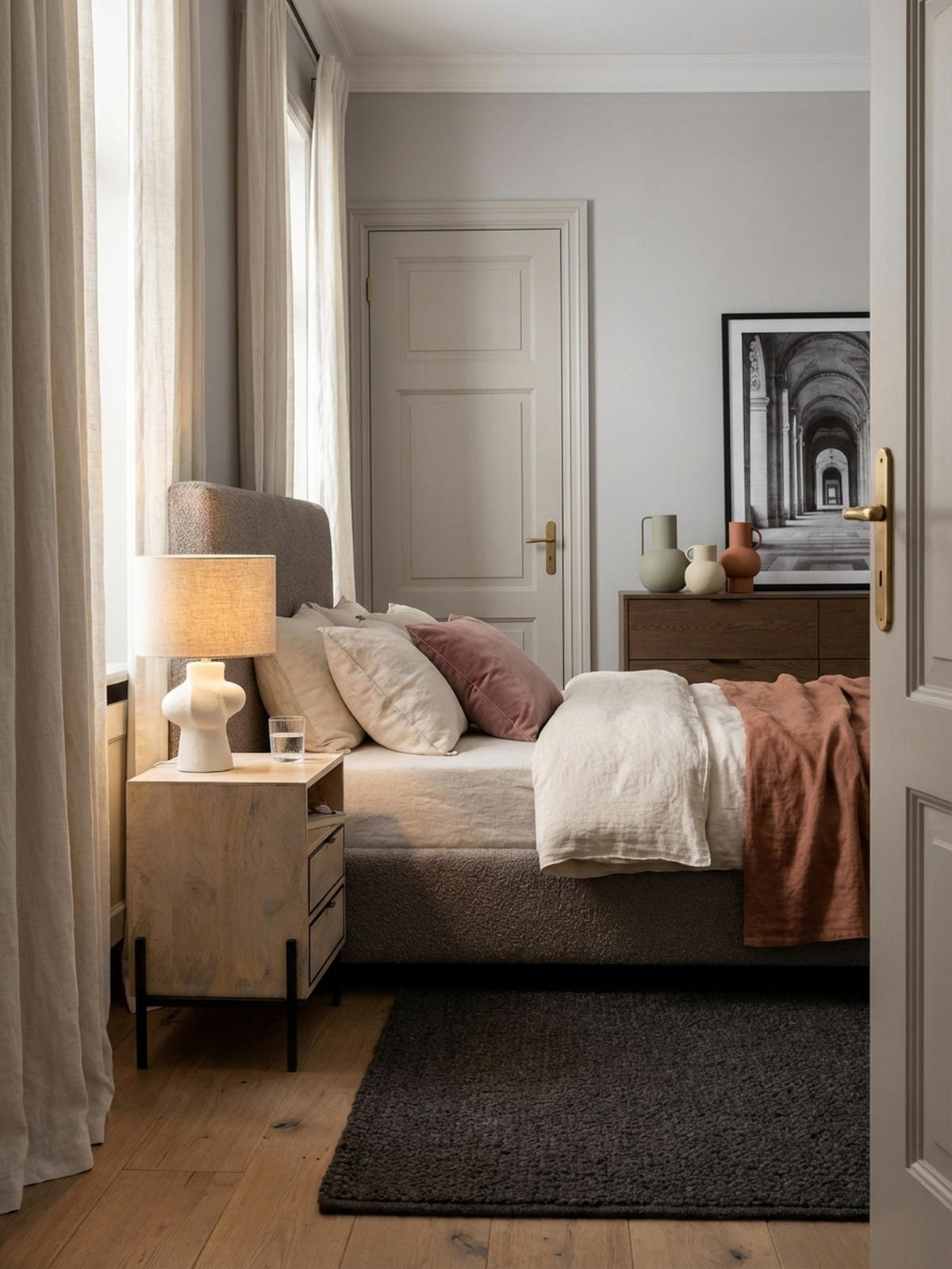 NACHTTISCH – Mango Massivholz/Metall, 43x60x30 cm, 2 Schubladen, braun - Schwarz/Braun, Holz/Metall (43/60/50cm) - KADIMA DESIGN