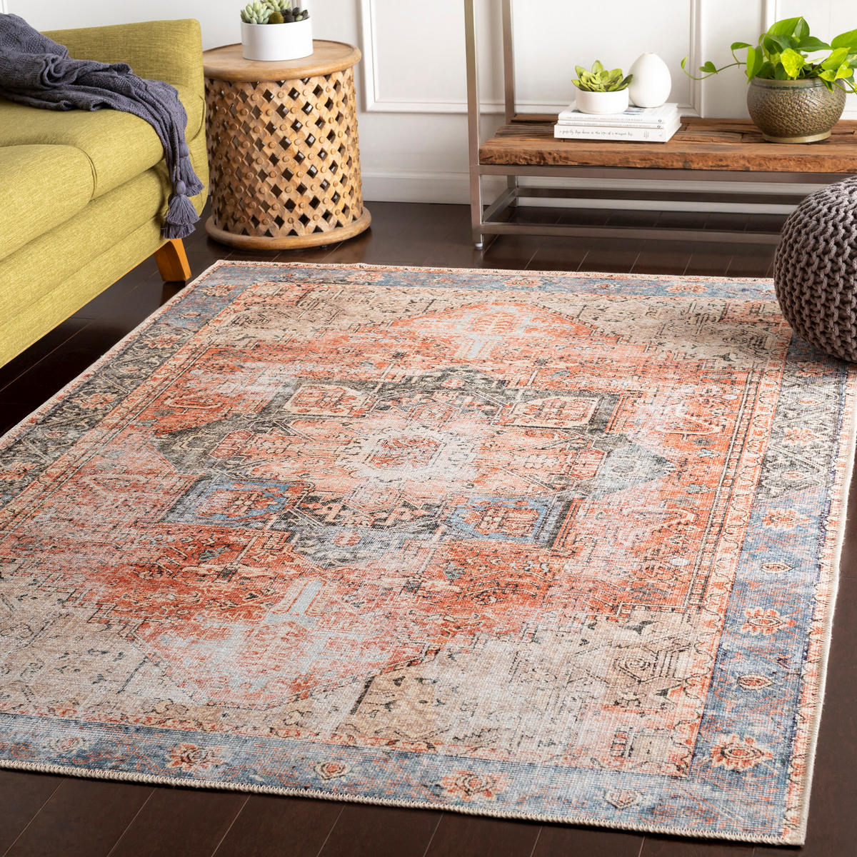 TEPPICH Maschinenwaschbar 200/275 cm Red - Orange, Naturmaterialien/Textil (200/275cm) - LIVABLISS