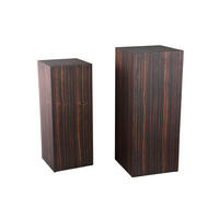 BLUMENSÄULE Tiess Braun 35/35/85cm 2er-Set - Braun, Holz (35/35/85cm) - PTMD Collection