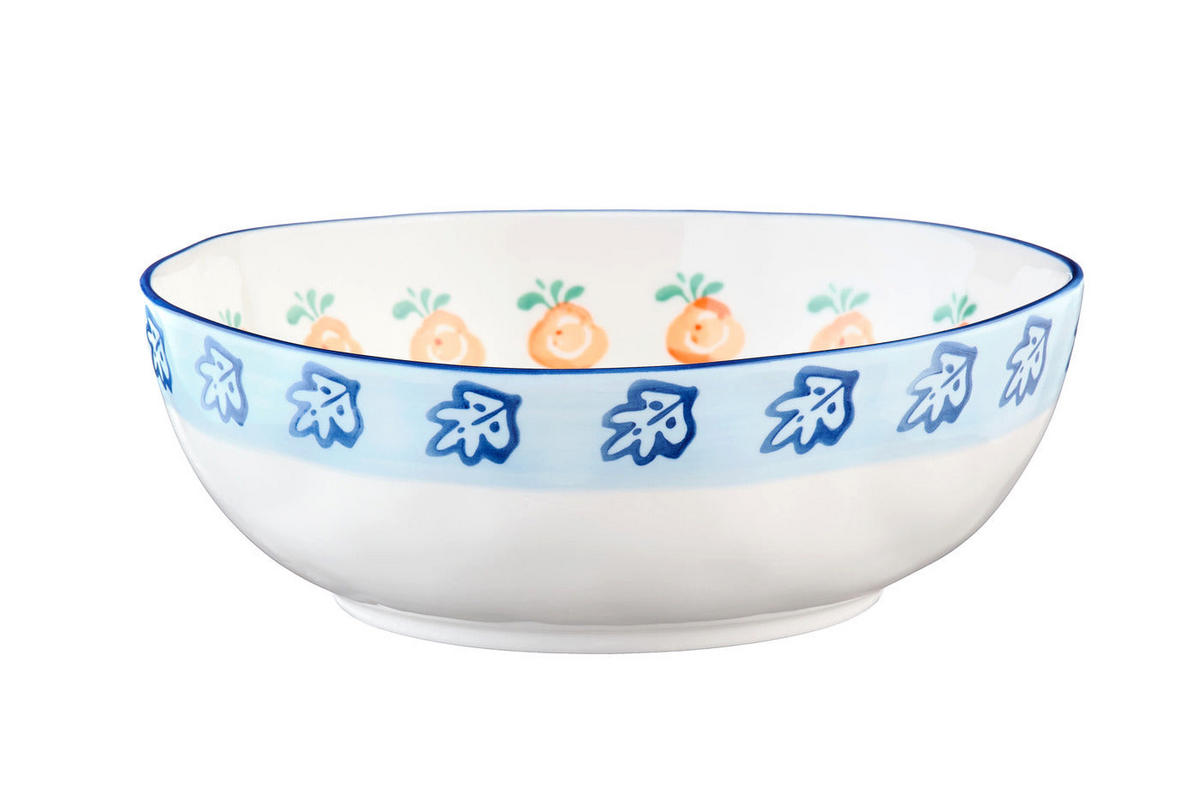 SALATSCHALEN Napoli Ø23,5cm und Ø28cm - 2er-Set - Zitrusfrucht - Weiß, Keramik - Björn