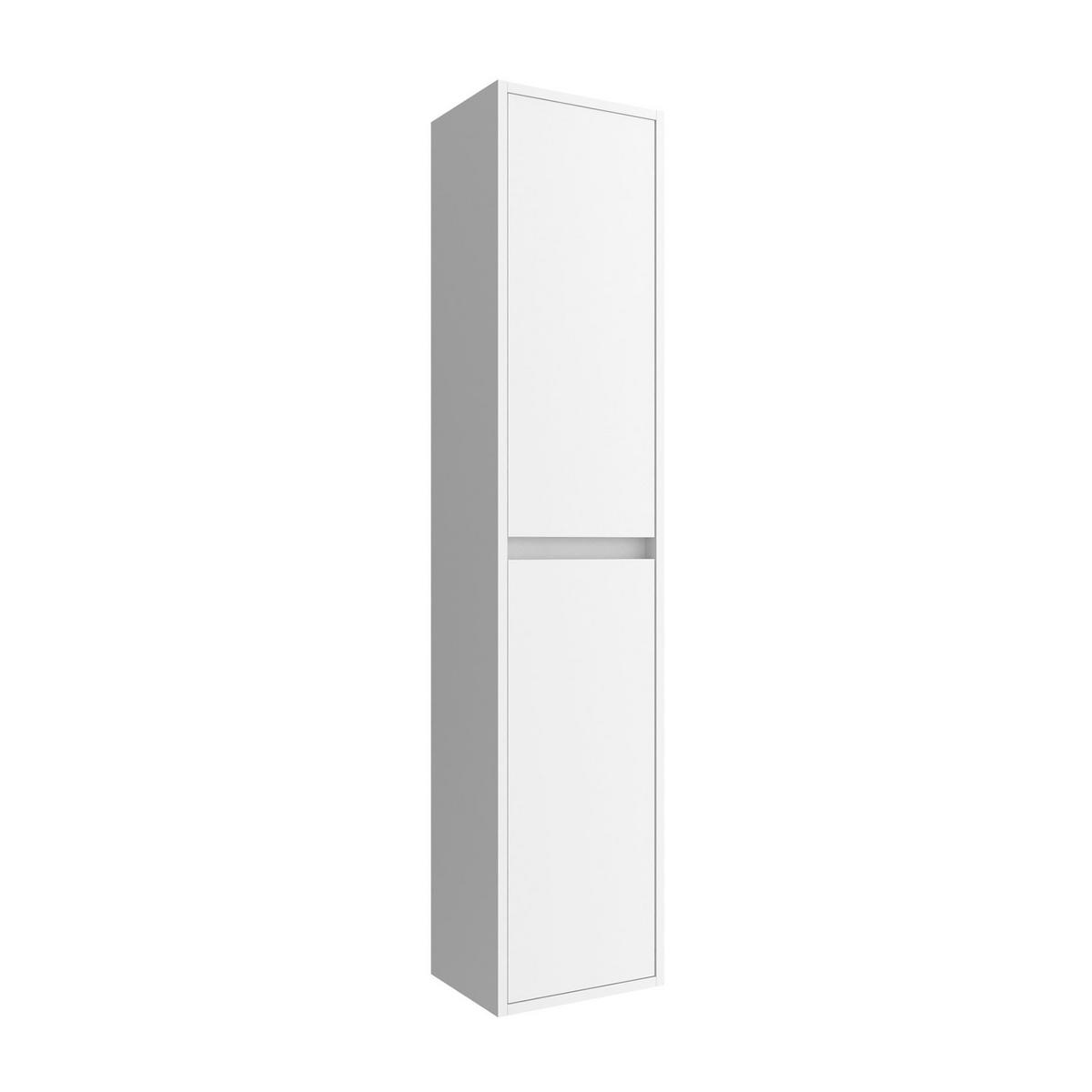 SALGAR Hochschrank NOJA 1400 mm White Satin - Weiß, Holzwerkstoff (30/140/24cm) - Salgar