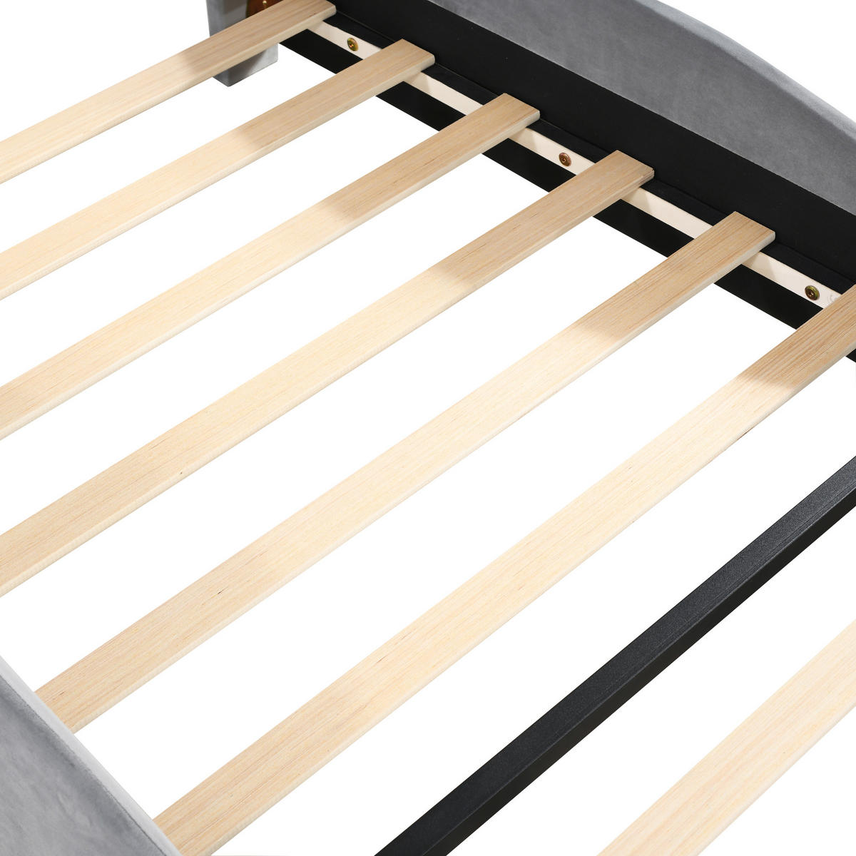 KINDERBETT 90x200 cm Bär Velours grau - Grau, Textil (90/200cm) - LEBENLANG