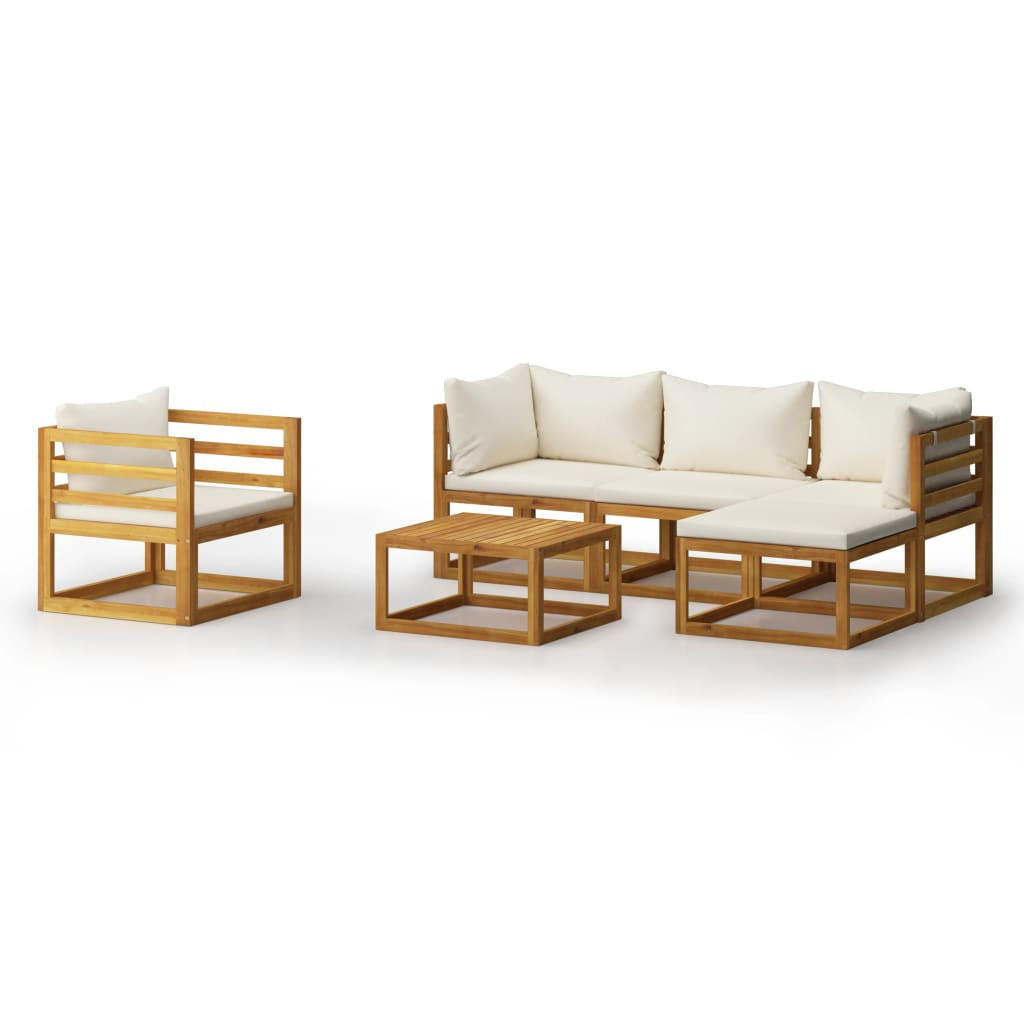 GARTENSET Remington 6-teilig - Creme, Holzwerkstoff - Nettlife