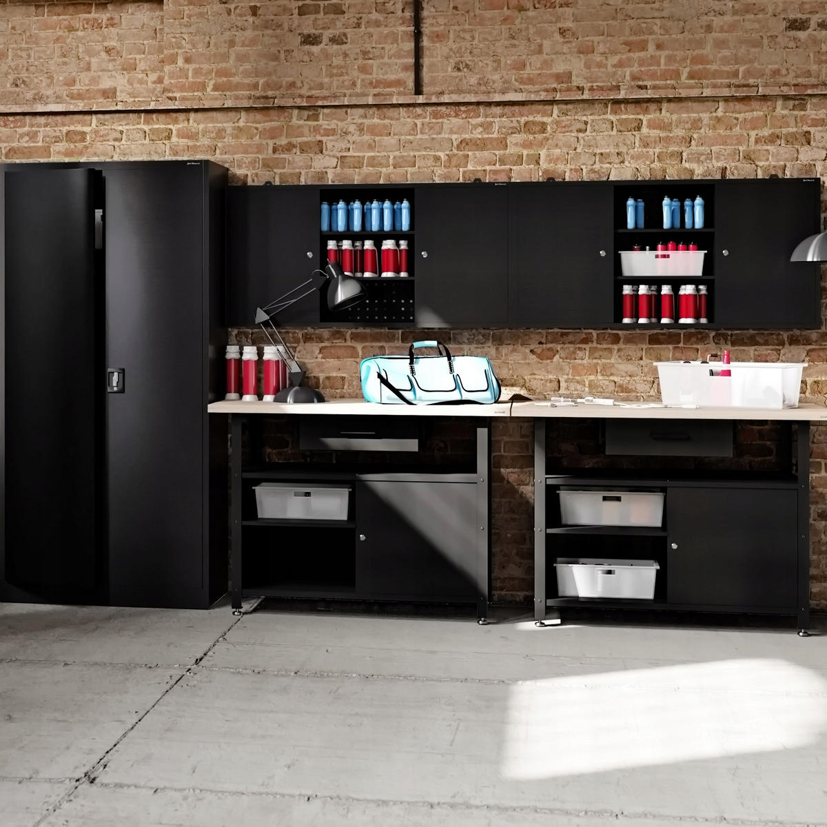 WERKZEUGSCHRANK BEN - Schwarz, Metall (120/60/20cm) - Jan Nowak