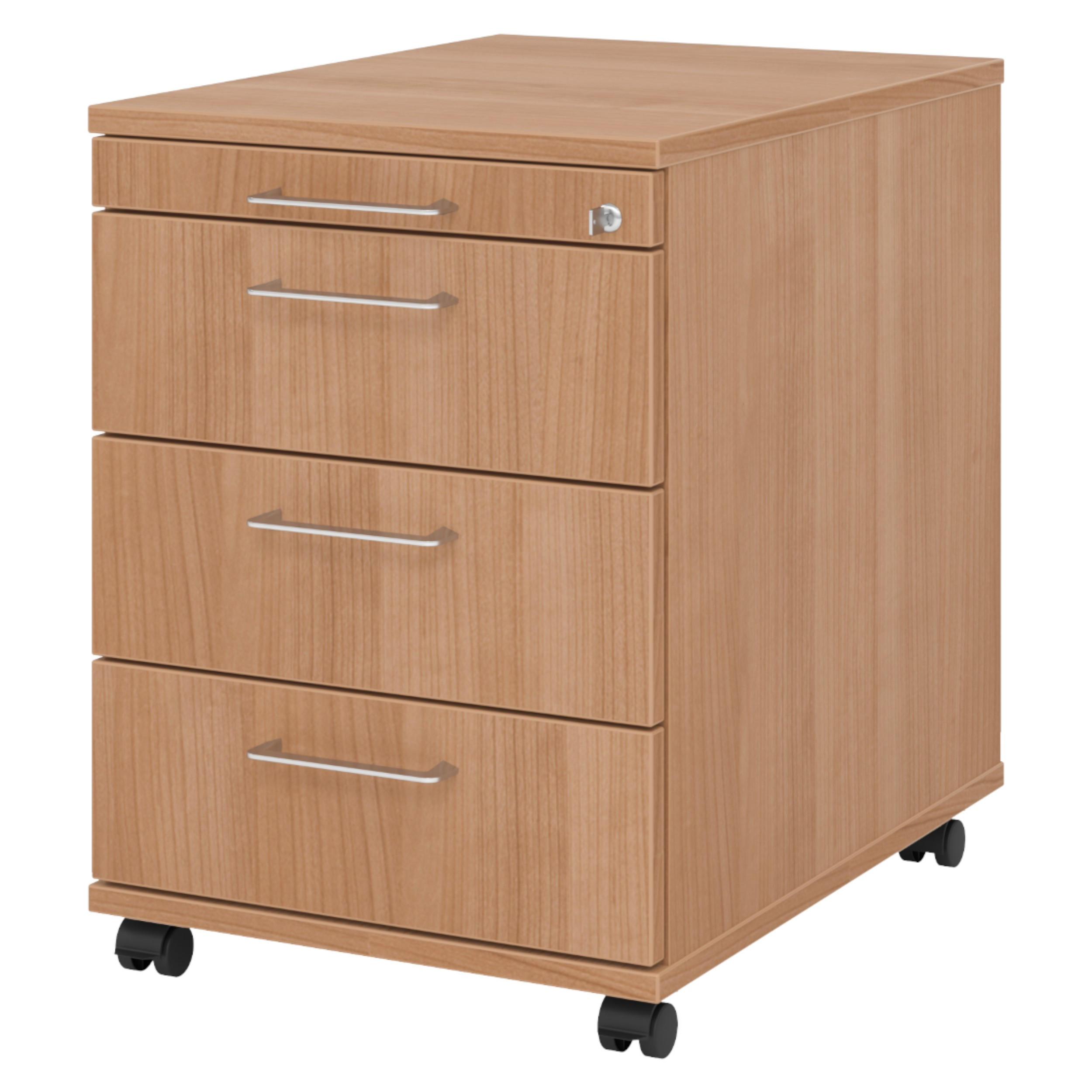 bümö Rollcontainer Nussbaum 42.8x59x58 cm