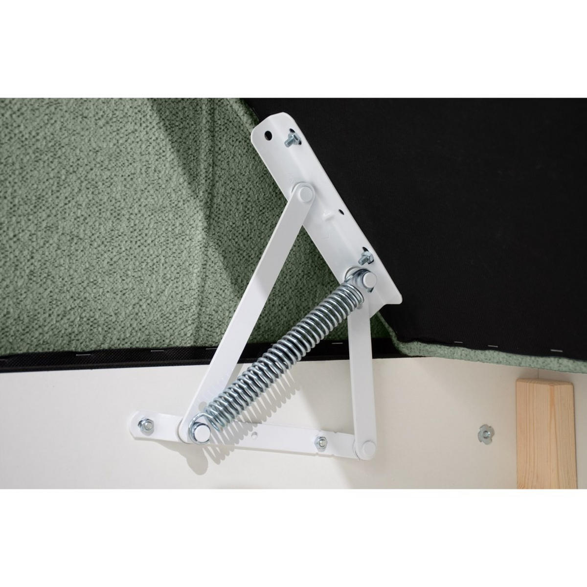 POLSTERBETT Topiq I 164/203/103 grün, Bouclé-Stoff - Grün, Holzwerkstoff (160/200cm) - Beautysofa