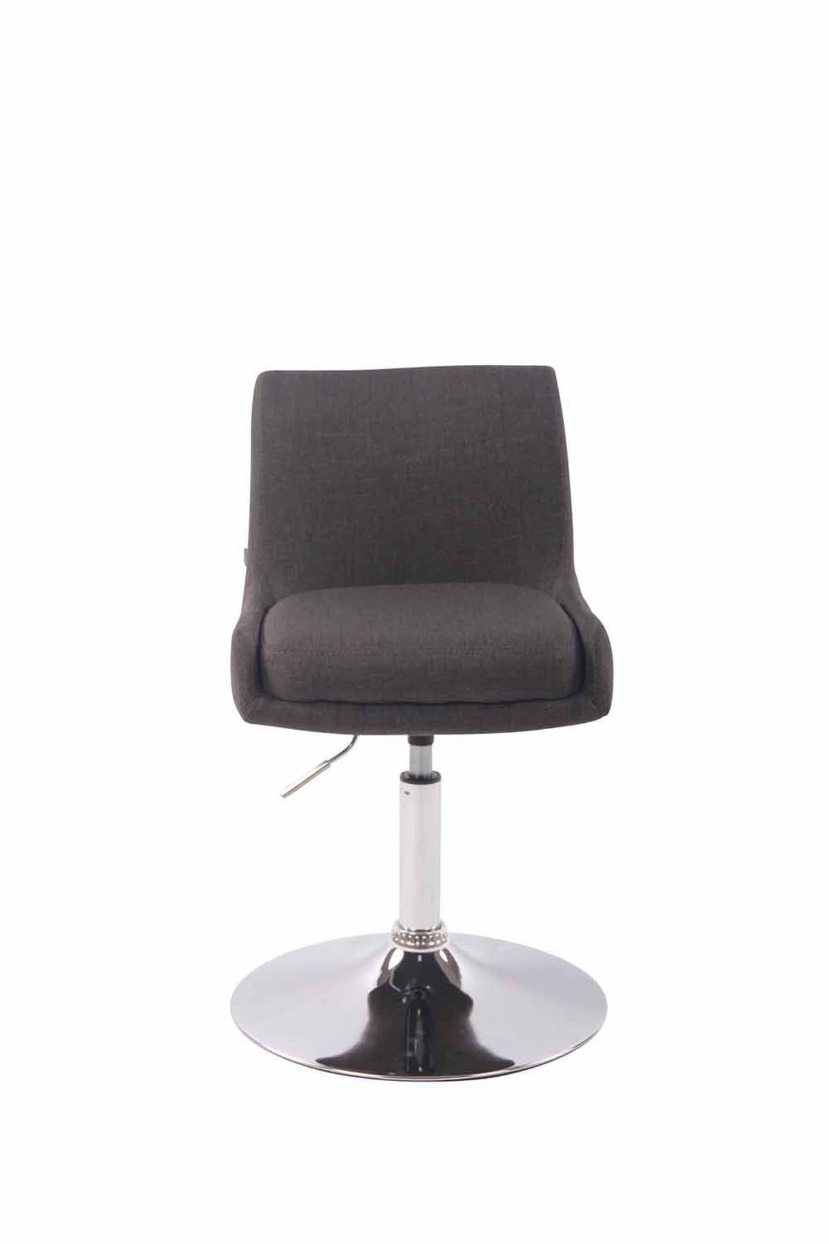 DREHSTUHL Stoff dunkelgrau - Chromfarben/Dunkelgrau, Textil/Metall (43/71/50cm) - CLP