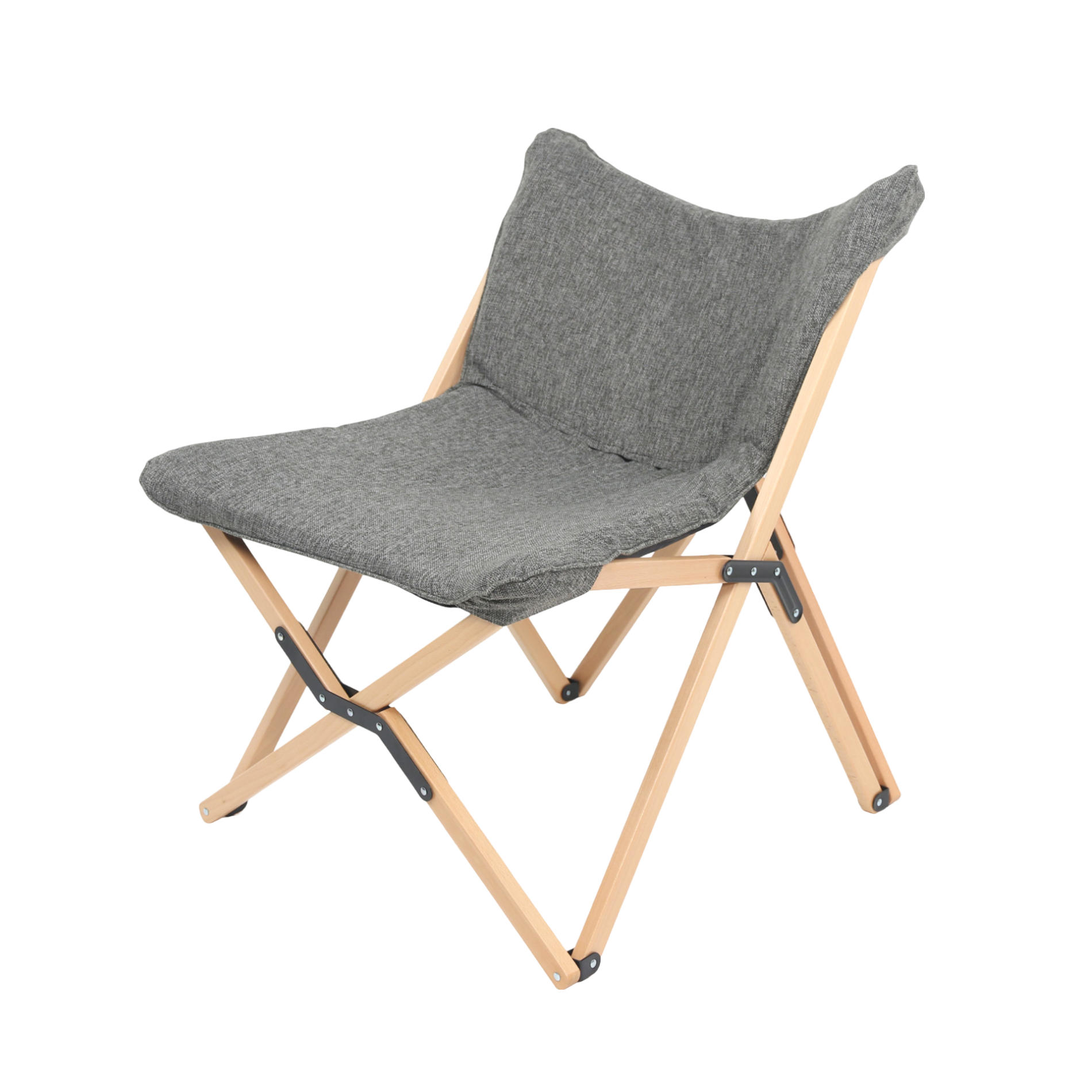 GARTENKLAPPSTUHL Braun Grau 69/74/84 cm - Grau, Textil (69/84/74cm) - Mobili Rebecca
