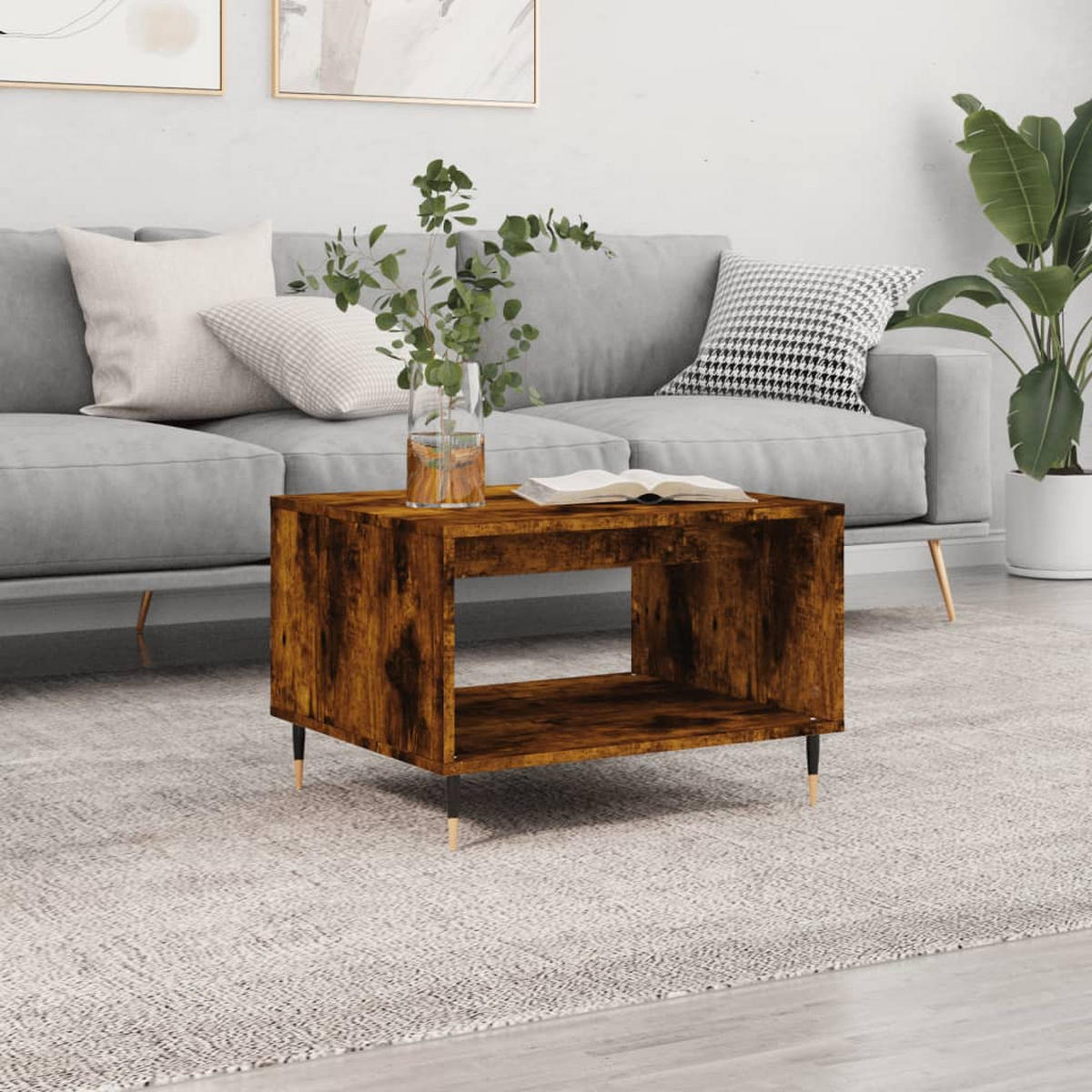 COUCHTISCH Räuchereiche 60x50x40 cm Holzwerkstoff - Braun, Holzwerkstoff (60/50/40cm) - furnicato
