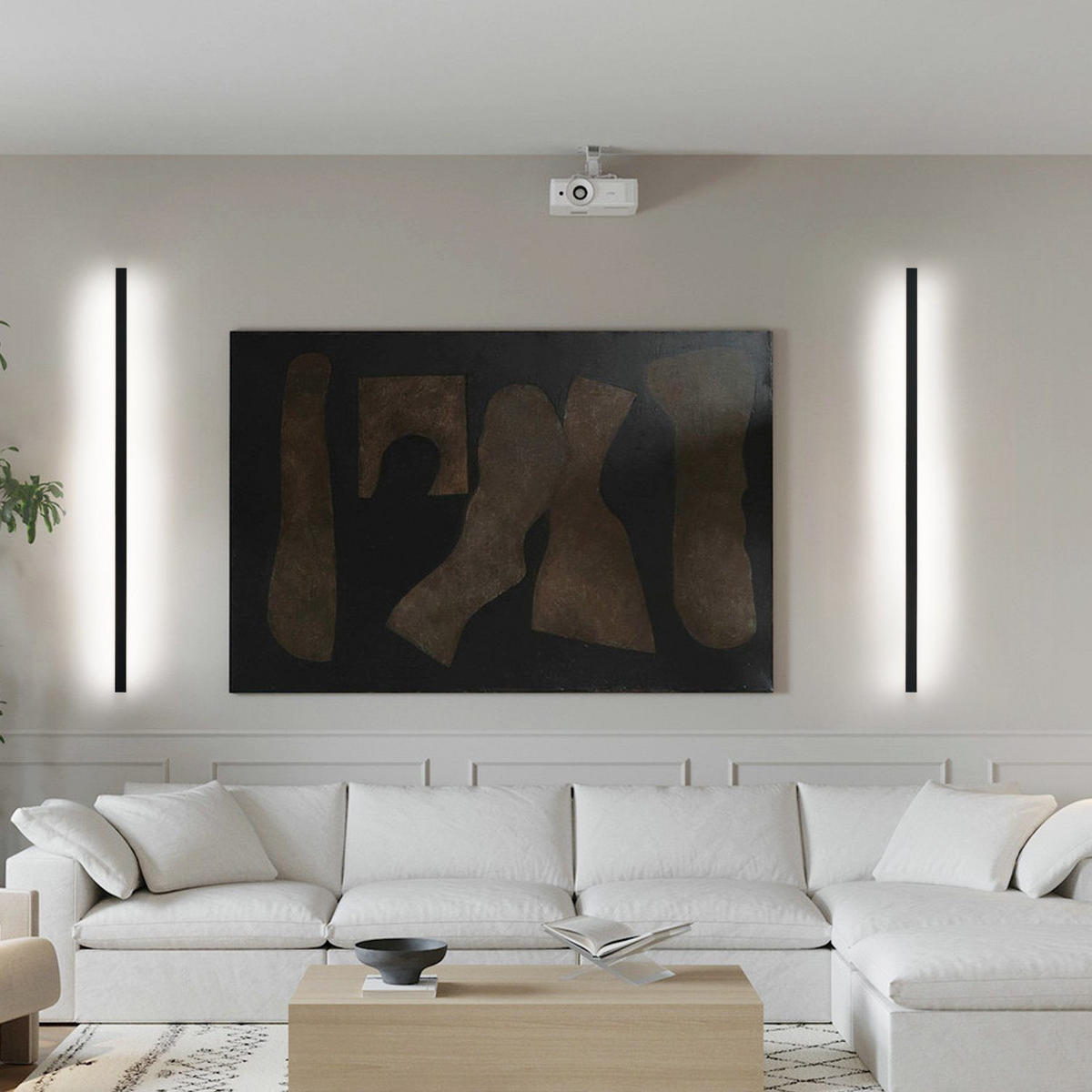 LED-WANDLEUCHTE Flash 2.5/4/100 cm - Schwarz, Metall (4/100/2.5cm) - ZMH